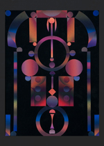 SST(C)-31, 2011, 16 x 12, ink on japanese fiber - relief print, chine collé, cotton fiber